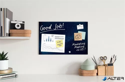 Mágneses üvegtábla, 60x40x1,5 cm, SIGEL 'Artverum® ', Galaxy mintázat