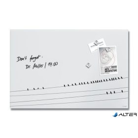   Mágneses üvegtábla, 60x40x1,5 cm, SIGEL 'Artverum® ', Little birds mintázat, matt