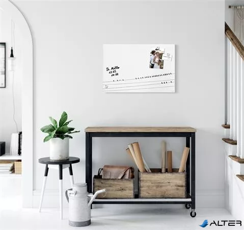 Mágneses üvegtábla, 60x40x1,5 cm, SIGEL 'Artverum® ', Little birds mintázat, matt