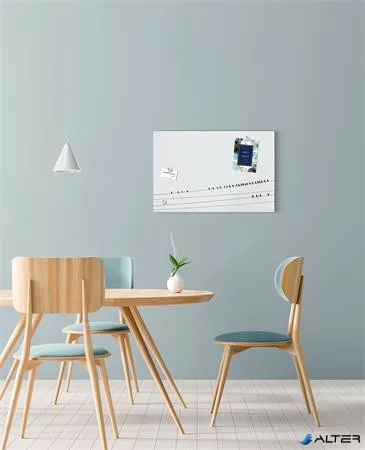 Mágneses üvegtábla, 60x40x1,5 cm, SIGEL "Artverum® ", Little birds mintázat, matt