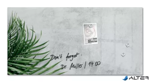 Mágneses üvegtábla, 91x46x1,5 cm, SIGEL "Artverum® ", növény mintázat