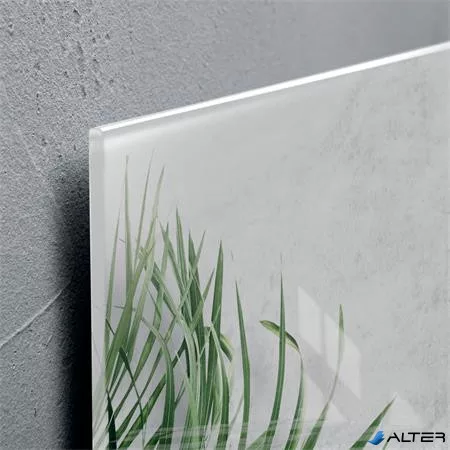 Mágneses üvegtábla, 91x46x1,5 cm, SIGEL "Artverum® ", növény mintázat
