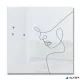 Mágneses üvegtábla, 48x48x1,5 cm, SIGEL 'Artverum® ', vonalrajzos