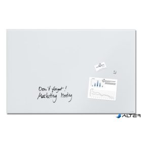   Mágneses üvegtábla, 100x65x1,5 cm, SIGEL 'Artverum® ', szuper fehér, matt