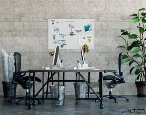 Mágneses üvegtábla, 100x65x1,5 cm, SIGEL 'Artverum® ', szuper fehér, matt