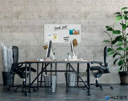 Mágneses üvegtábla, 91x46x1,5 cm, SIGEL 'Artverum® ', szuper fehér, matt