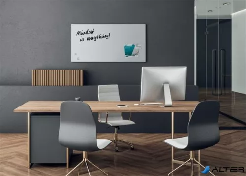 Mágneses üvegtábla, 91x46x1,5 cm, SIGEL 'Artverum® ', szuper fehér, matt