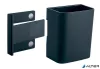 Írószertartó pohár, 7,5x9,4x5,1 cm, SIGEL, " Artverum® Clip&Organise", antracit-szürke