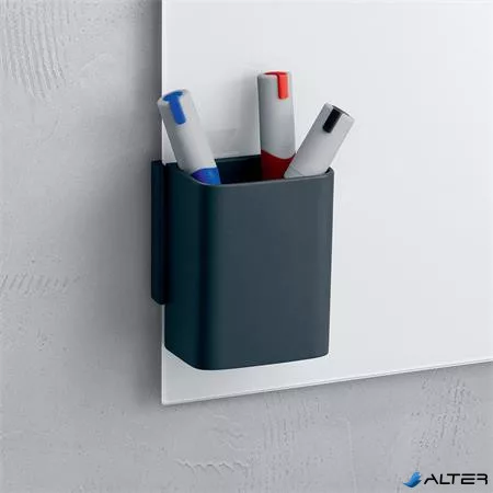 Írószertartó pohár, 7,5x9,4x5,1 cm, SIGEL, " Artverum® Clip&Organise", antracit-szürke