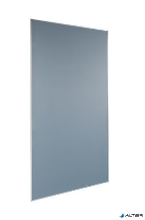 Moderációs textiltábla, alumínium kerettel, 90x180 cm, kétoldalas, SIGEL, 'Meet up', szürke