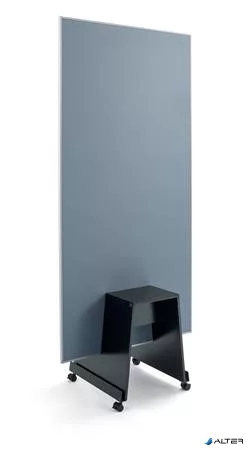 Moderációs textiltábla, alumínium kerettel, 90x180 cm, kétoldalas, SIGEL, 'Meet up', szürke