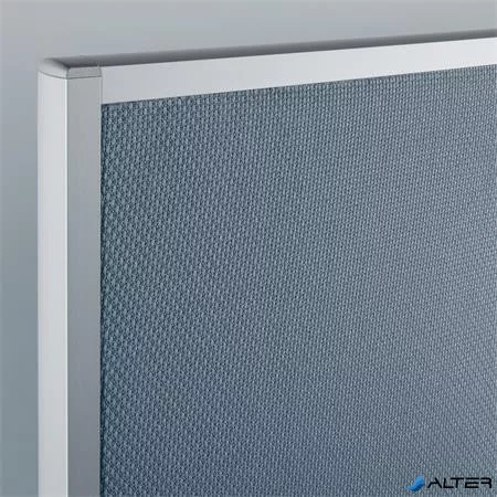 Moderációs textiltábla, alumínium kerettel, 90x180 cm, kétoldalas, SIGEL, 'Meet up', szürke