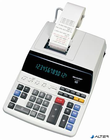 Számológép, szalagos, 12 számjegy, 2 színű nyomtató, SHARP "EL-2607V"