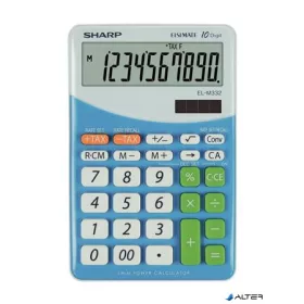   Számológép, asztali, 10 számjegy, SHARP "EL-M332", kék