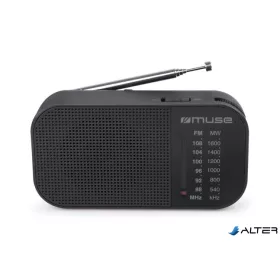 Rádió, hordozható, MUSE, "M-025R", fekete