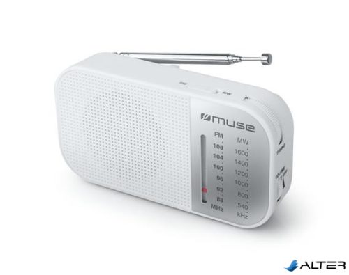 Rádió, hordozható, MUSE, "M-025RW", fehér
