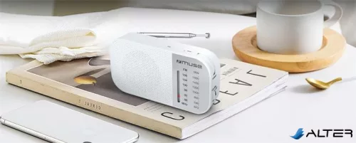 Rádió, hordozható, MUSE, "M-025RW", fehér