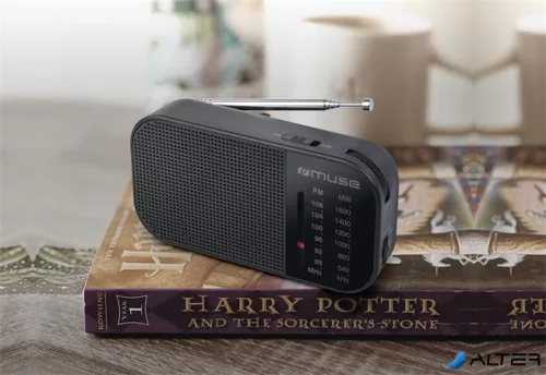 Rádió, hordozható, MUSE, "M-025R", fekete