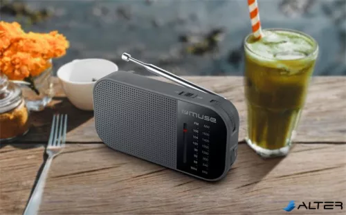 Rádió, hordozható, MUSE, "M-025R", fekete