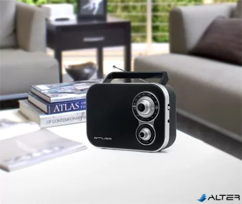 Rádió, hordozható, MUSE, "M-051R", fekete