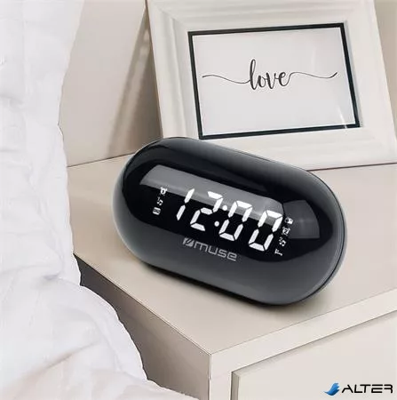 Rádió, órás, MUSE, "M-15GL", fekete