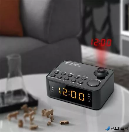 Rádió, órás, projektoros, MUSE, "M-178P", fekete