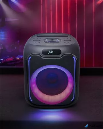 Hangszóró, Bluetooth, mikrofonnal, LED fényekkel, 150W, MUSE "M-1803DJ", fekete