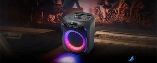 Hangszóró, Bluetooth, mikrofonnal, LED fényekkel, 150W, MUSE "M-1803DJ", fekete