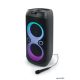 Hangszóró, Bluetooth, mikrofonnal, LED fényekkel, 600W, MUSE "M-1937DJ", fekete