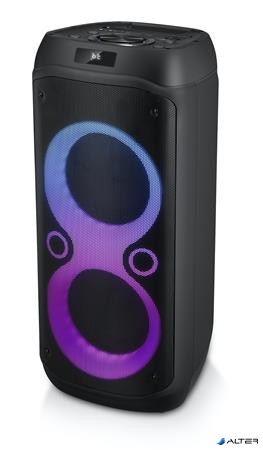 Hangszóró, Bluetooth, mikrofonnal, LED fényekkel, 600W, MUSE "M-1937DJ", fekete