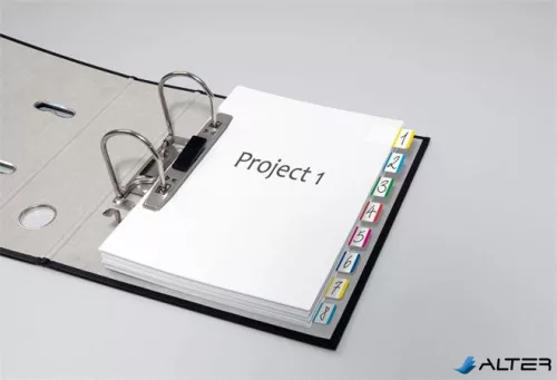 Jelölőcímke, megerősített, fehér szélű, 25x38 mm, 6x10 db, SIGEL, vegyes színek