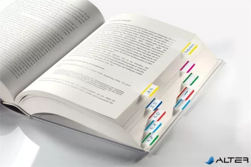 Jelölőcímke, megerősített, fehér szélű, 25x38 mm, 6x10 db, SIGEL, vegyes színek