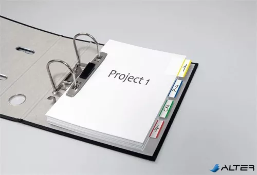 Jelölőcímke, megerősített, fehér szélű, 50x38 mm, 4x5 db, SIGEL, vegyes színek