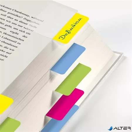 Jelölőcímke, megerősített, színes szélű, 50x38 mm, 4x5 db, SIGEL, vegyes színek