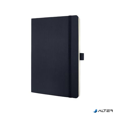 Jegyzetfüzet, exkluzív, A5, kockás, 97 lap, puhafedeles, SIGEL 'Conceptum', fekete