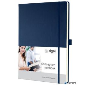   Jegyzetfüzet, exkluzív, A4, kockás, 97 lap, keményfedeles, SIGEL 'Conceptum', éjkék