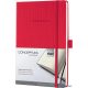Jegyzetfüzet, exkluzív, A5, kockás, 97 lap, keményfedeles, SIGEL 'Conceptum', piros