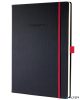 Jegyzetfüzet, exkluzív, A4, vonalas, 97 lap, keményfedeles, SIGEL "Conceptum Red Edition", fekete-piros