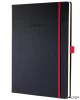 Jegyzetfüzet, exkluzív, A4, vonalas, 97 lap, keményfedeles, SIGEL 'Conceptum Red Edition', fekete-piros