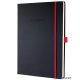 Jegyzetfüzet, exkluzív, A4, vonalas, 97 lap, keményfedeles, SIGEL "Conceptum Red Edition", fekete-piros