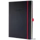 Jegyzetfüzet, exkluzív, A4, vonalas, 97 lap, keményfedeles, SIGEL "Conceptum Red Edition", fekete-piros