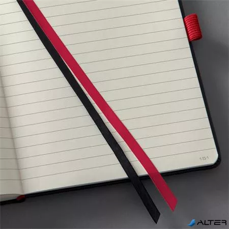 Jegyzetfüzet, exkluzív, A4, vonalas, 97 lap, keményfedeles, SIGEL 'Conceptum Red Edition', fekete-piros