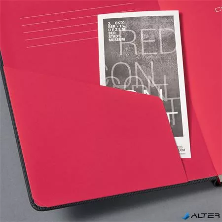 Jegyzetfüzet, exkluzív, A4, vonalas, 97 lap, keményfedeles, SIGEL 'Conceptum Red Edition', fekete-piros
