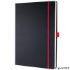 Jegyzetfüzet, exkluzív, A4, vonalas, 97 lap, keményfedeles, SIGEL "Conceptum Red Edition", fekete-piros