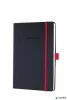 Jegyzetfüzet, exkluzív, A5, kockás, 97 lap, keményfedeles, SIGEL "Conceptum Red Edition", fekete-piros
