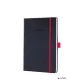 Jegyzetfüzet, exkluzív, A5, kockás, 97 lap, keményfedeles, SIGEL "Conceptum Red Edition", fekete-piros