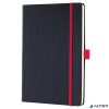Jegyzetfüzet, exkluzív, A5, kockás, 97 lap, keményfedeles, SIGEL 'Conceptum Red Edition', fekete-piros