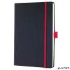Jegyzetfüzet, exkluzív, A5, kockás, 97 lap, keményfedeles, SIGEL "Conceptum Red Edition", fekete-piros