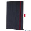 Jegyzetfüzet, exkluzív, A5, vonalas, 97 lap, keményfedeles, SIGEL "Conceptum Red Edition", fekete-piros