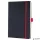 Jegyzetfüzet, exkluzív, A5, vonalas, 97 lap, keményfedeles, SIGEL "Conceptum Red Edition", fekete-piros